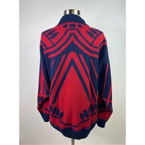Vintage Clichy 90’s Wool Blend
 Geometric Sweater
